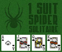 Play 1 Suit Spider Solitaire