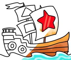 Play Boat Coloring Pages