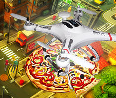 Drone ile Pizza Teslimatı
