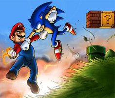 Sonic Mario Dünyasında Kayboldu oyunu oyna