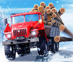 Play Truck Driver Snowy Roads