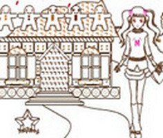 Play Gingerbread House Coloring